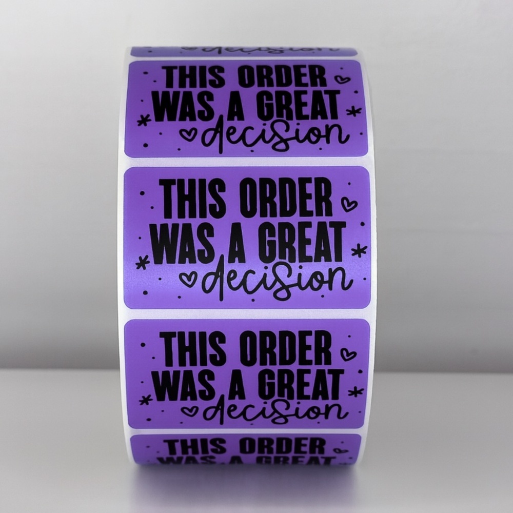 This Order Was A Great Decision Stickers | Cute Small Business Packaging Labels - Picture 6 of 11